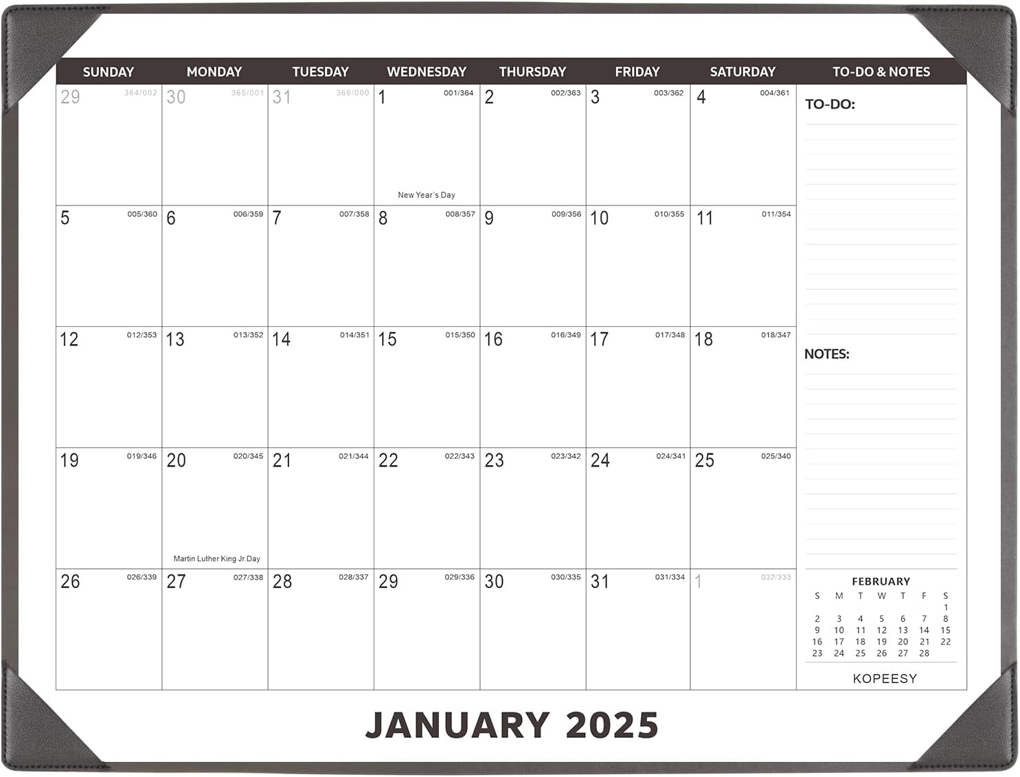 KOPEESY 22x17 Desk Calendar 2025-2026 - Stay Organized!