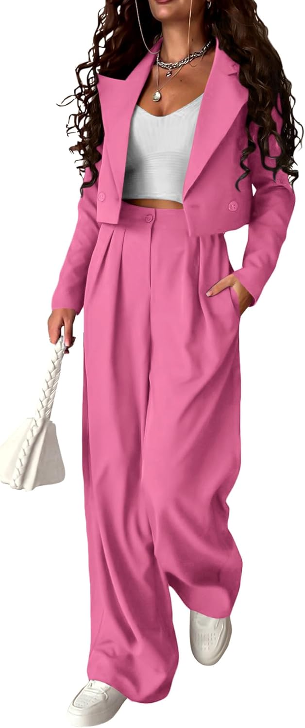 KIRUNDO Business Casual Outfits for Women 2025 Fall Blazer Set
