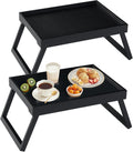 Bamboo Bed Tray Table with Folding Legs - Versatile Breakfast & Laptop