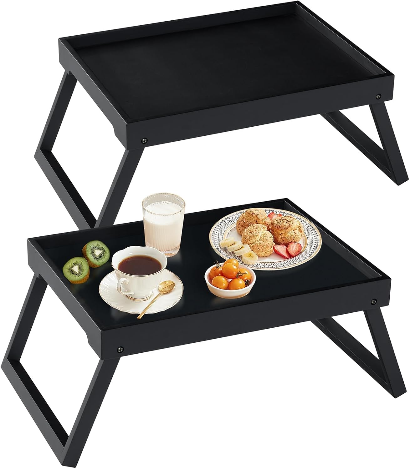 Bamboo Bed Tray Table for Breakfast, Laptop, and Serving Needs