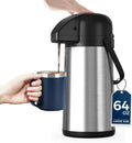 Coffee Carafe for Keeping Hot - 64OZ Airpot Coffee Dispenser