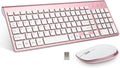 Wireless Keyboard and Mouse Combo - Ergonomic Silent Full Size