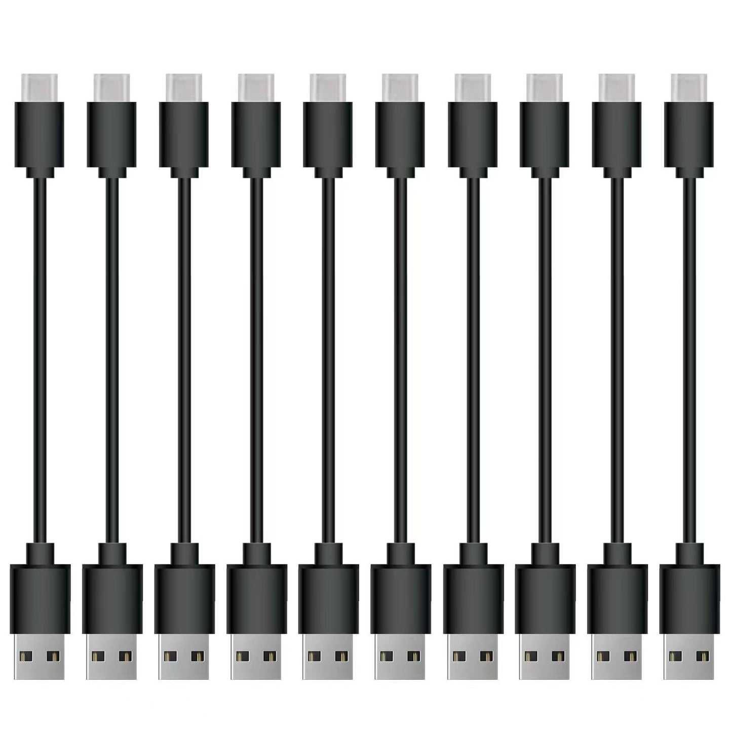 10 Pack 0.5FT Short USB Cables: Fast Charging, Tangle-Free