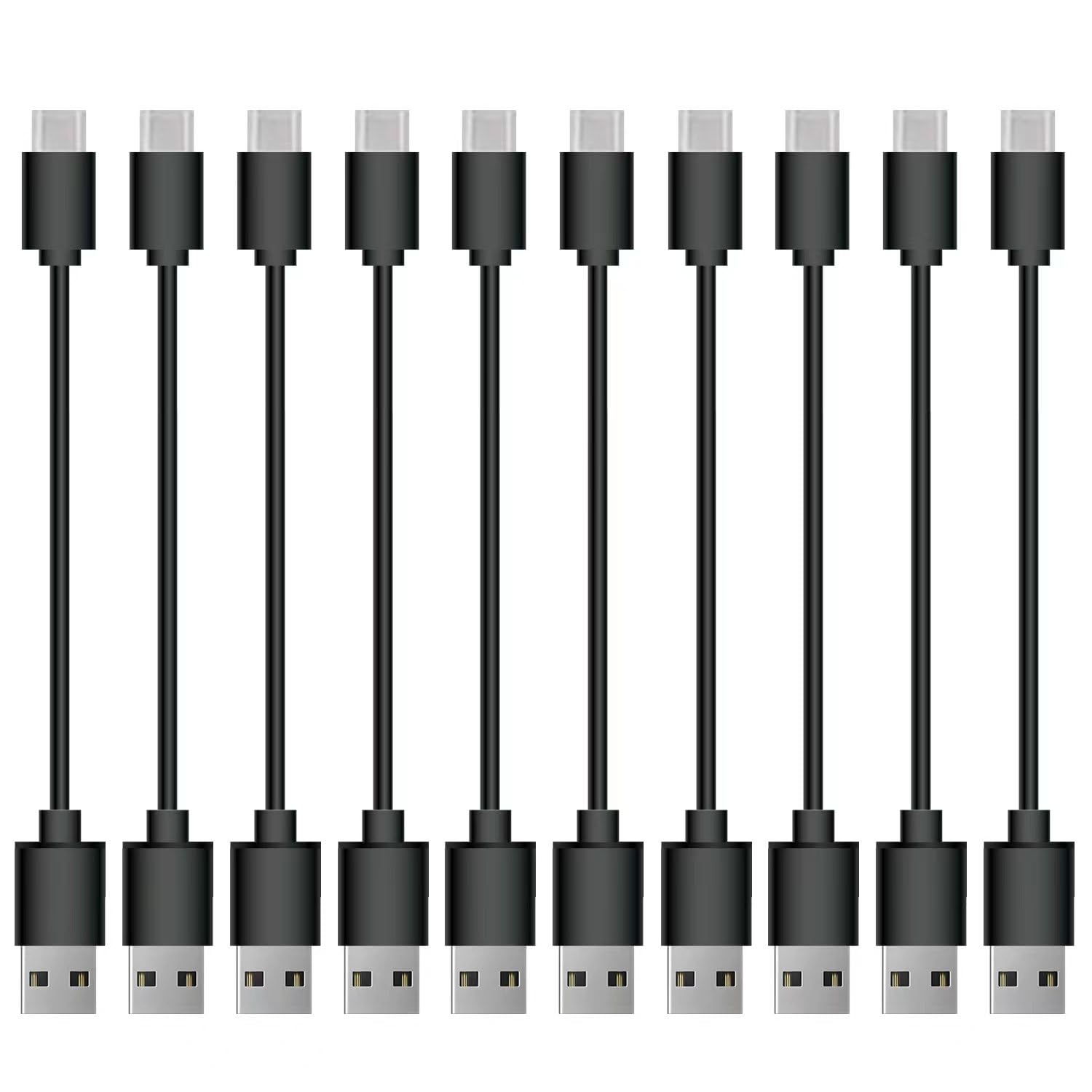 10 Pack 0.5FT Short USB Cables: Fast Charging, Tangle-Free