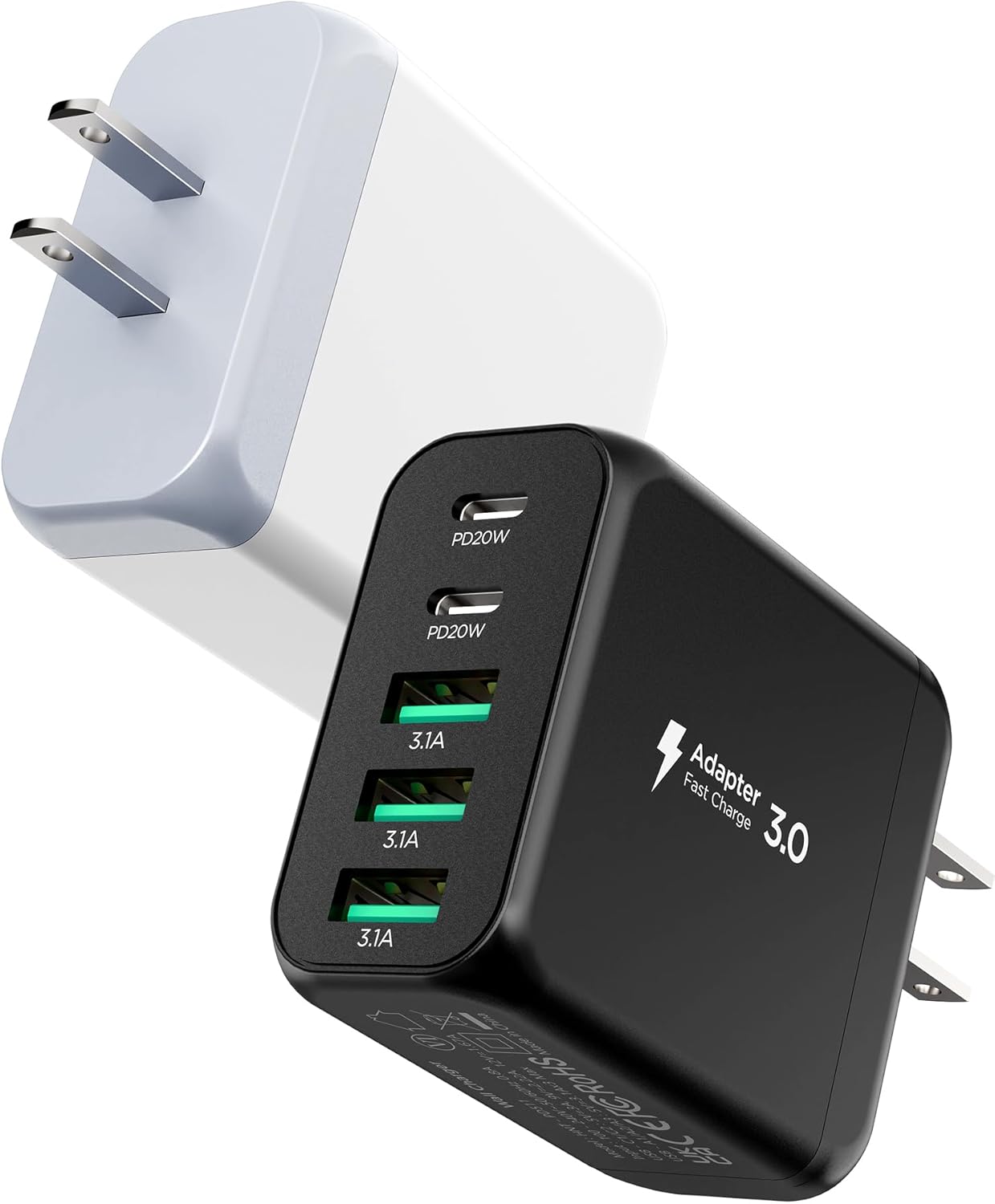 Fast Charge 5-Port Type C Charger 2-Pack - EIZLXQ