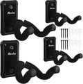 Securely display 4 guitars with sturdy wood hangers by Moodve