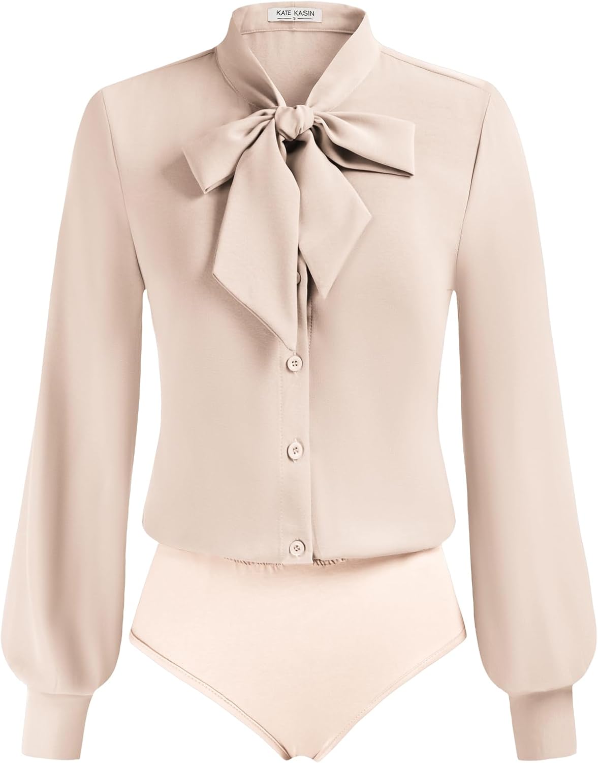 Kate Kasin Women Bow Tie Neck Office Blouse for Every Occasion
