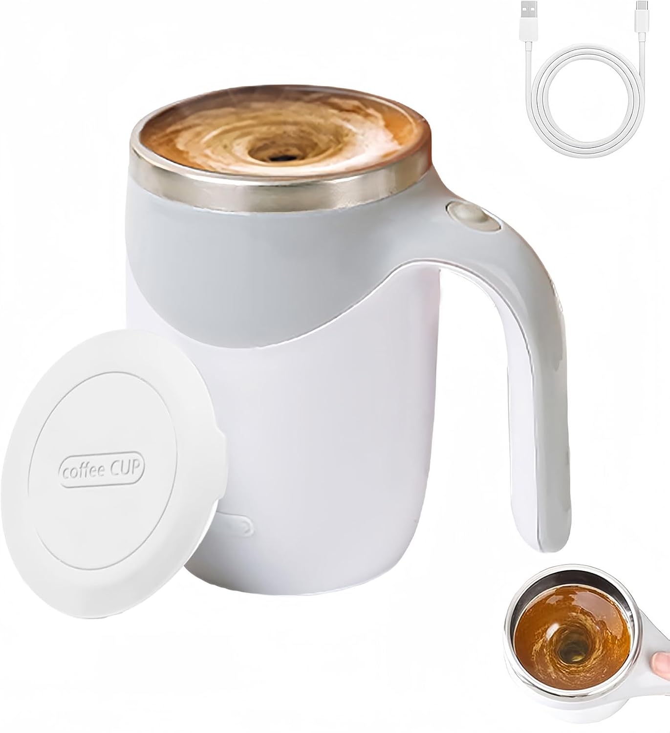 Self-Stirring Rechargeable Mug - Time-Saving Office Essential