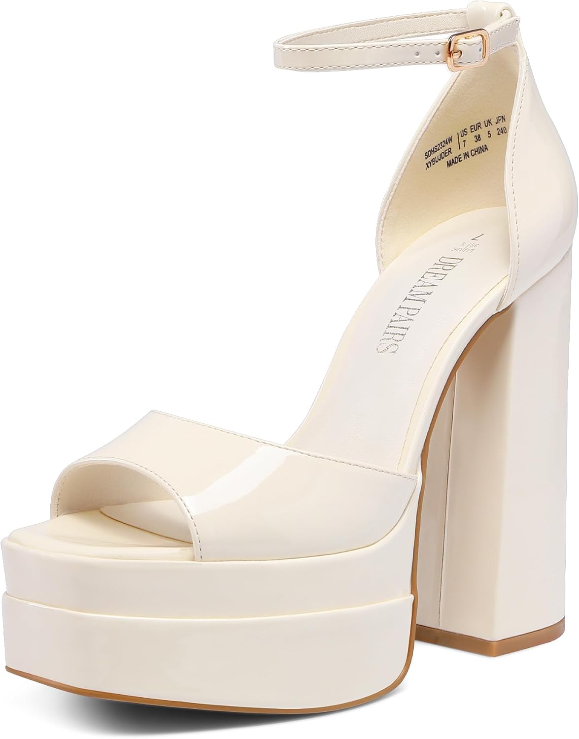 DREAM PAIRS Chunky Block Platform Heels for Women - Stylish Sandals