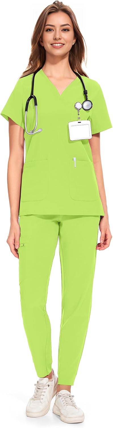 COZYFIT Medical Scrubs for Women with 8 Pockets & Comfort