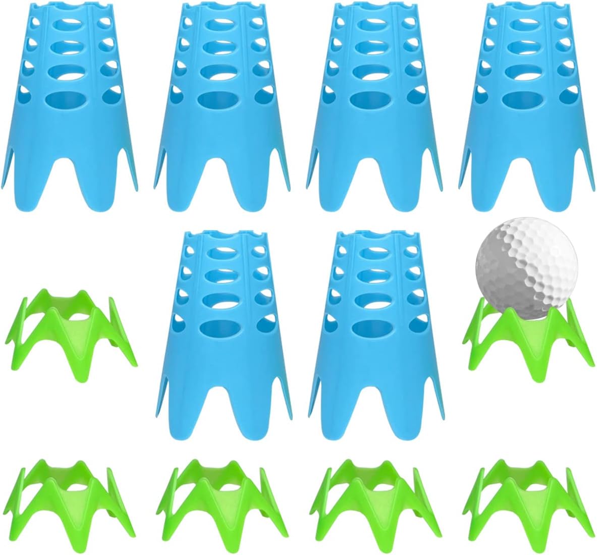12Pc Plastic Golf Tees for Indoor & Outdoor Training