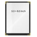 Menu Covers 25 Pack 5.5 x 8.5 in Black Vinyl Menu Holders - Durable