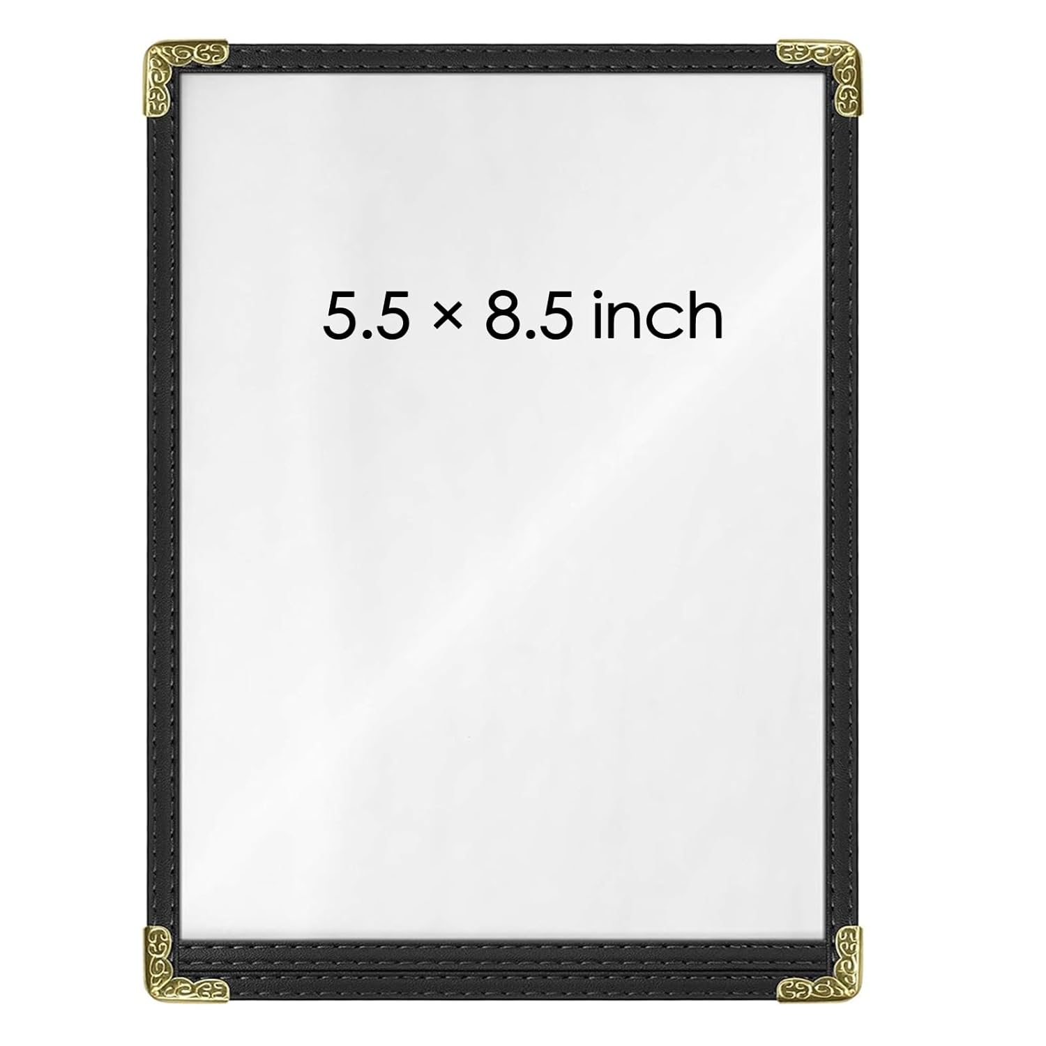 Durable Black Vinyl Menu Covers 25 Pack for Restaurants & Cafes