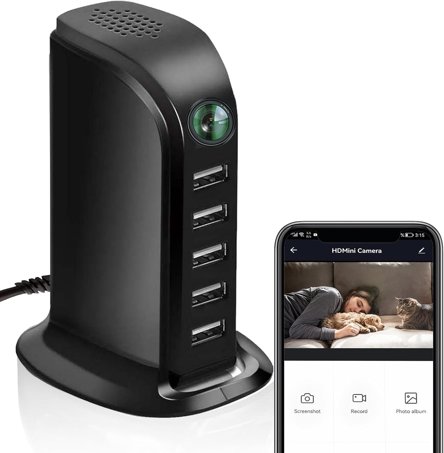 2024 Hidden Camera Detector: 1080P WiFi Security Cam, Portable & Loop Recording