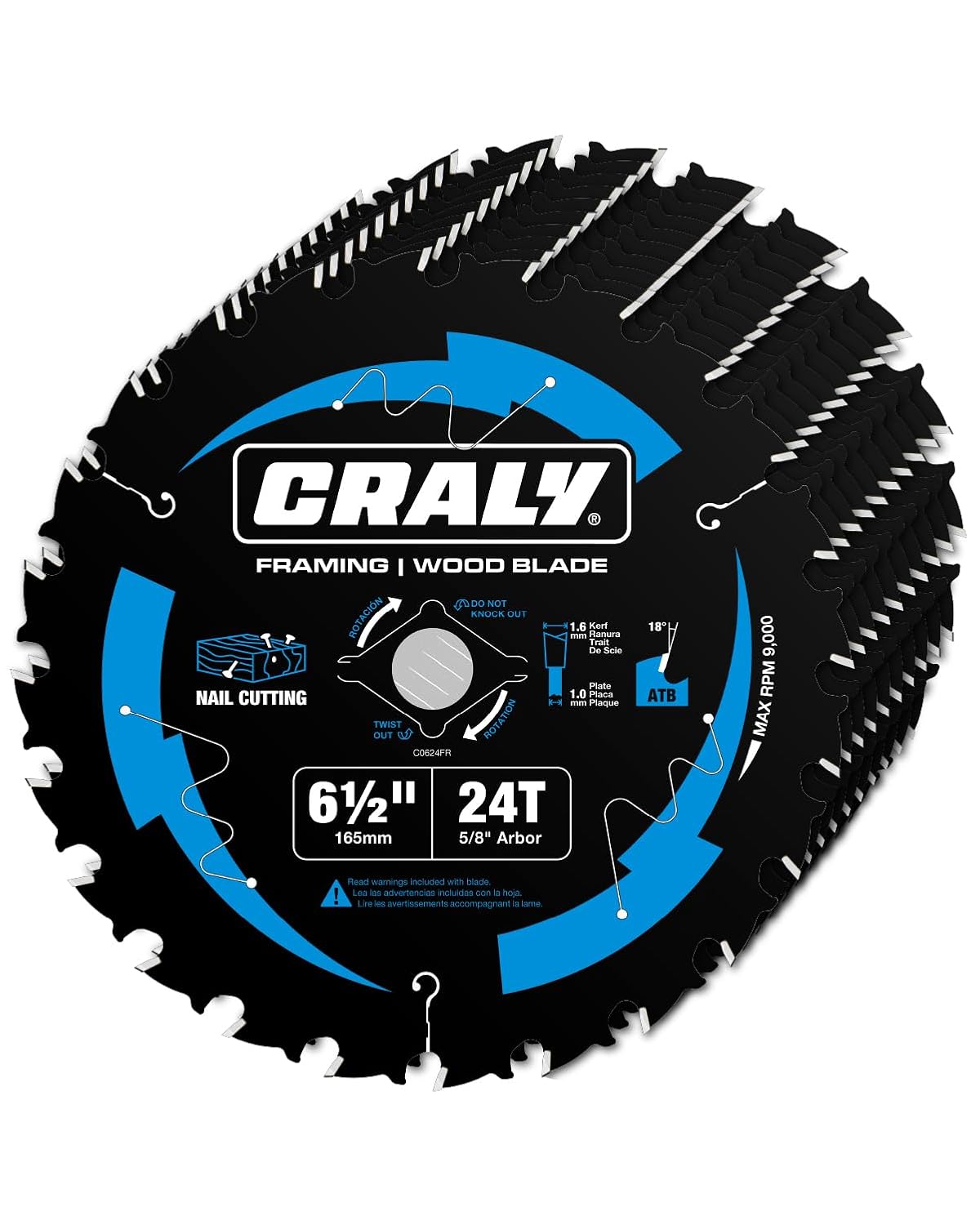 CRALY 6-1/2 Inch Circular Saw Blade for Wood Cutting Needs