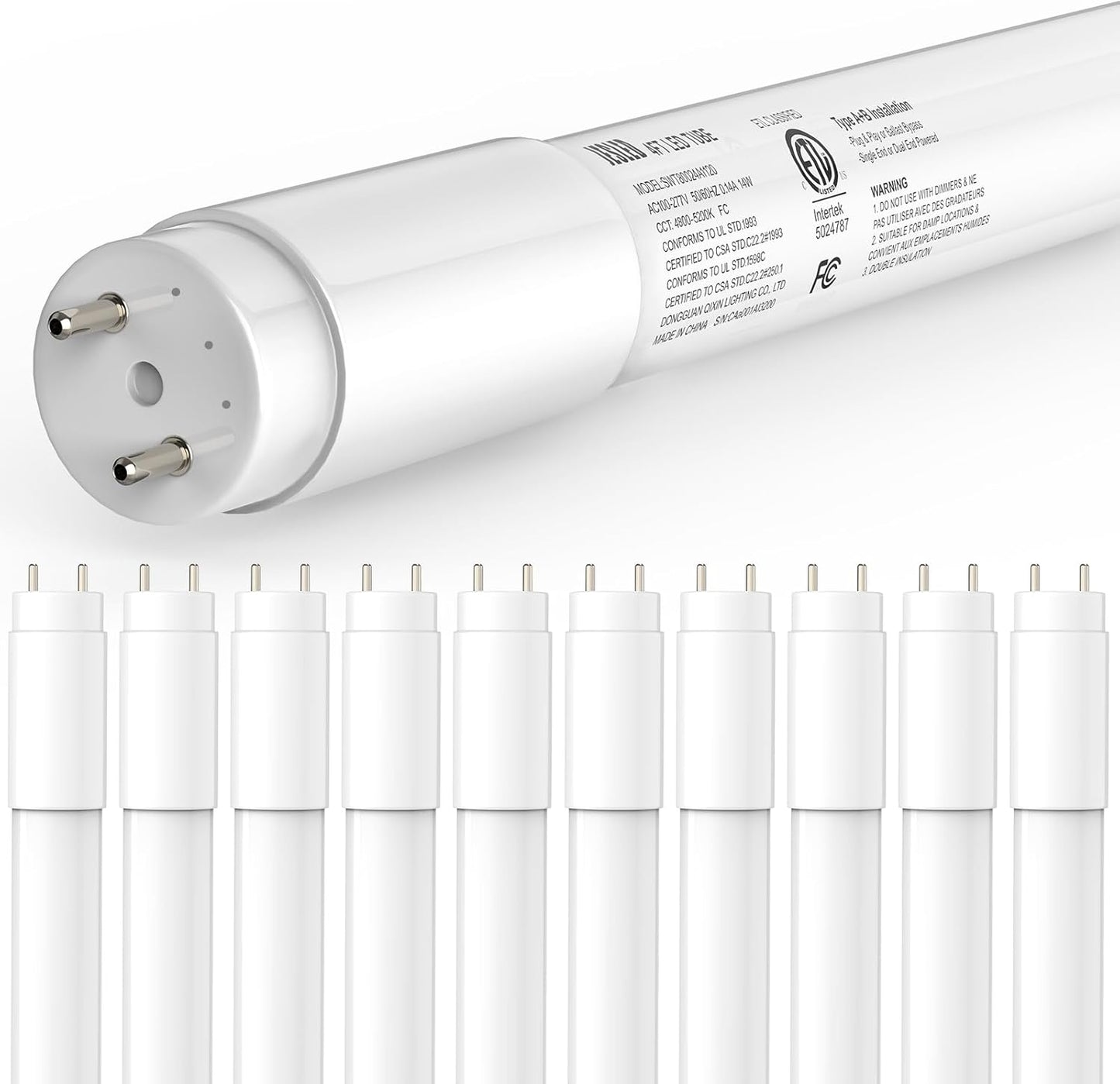 JESLED 10Pack T8 LED Bulbs 4FT Bright Energy Efficient Lighting