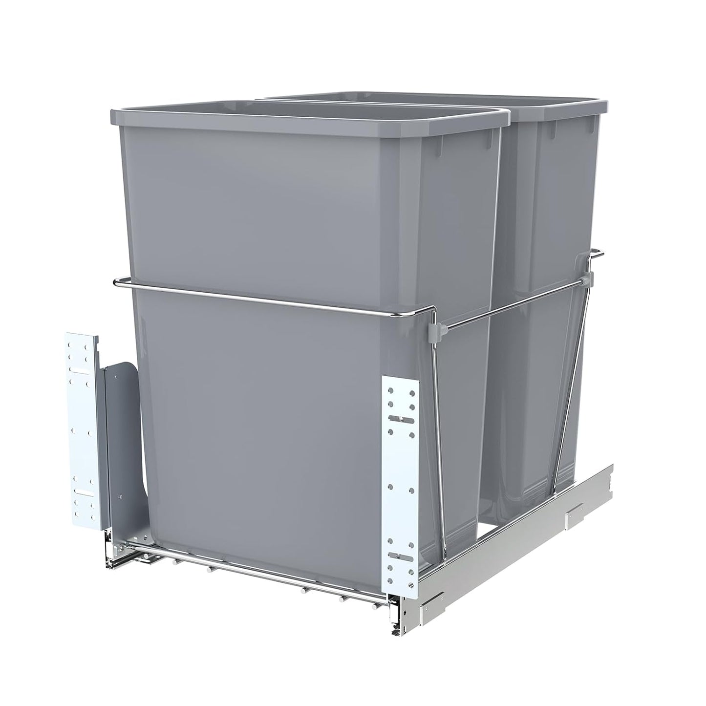 Double Pull-Out Trash Can for Under Kitchen Cabinets - 35QT