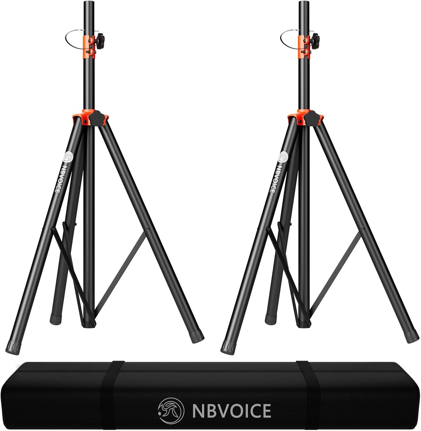 Speaker Stand Tripod Pair for Large Speakers - Adjustable Height