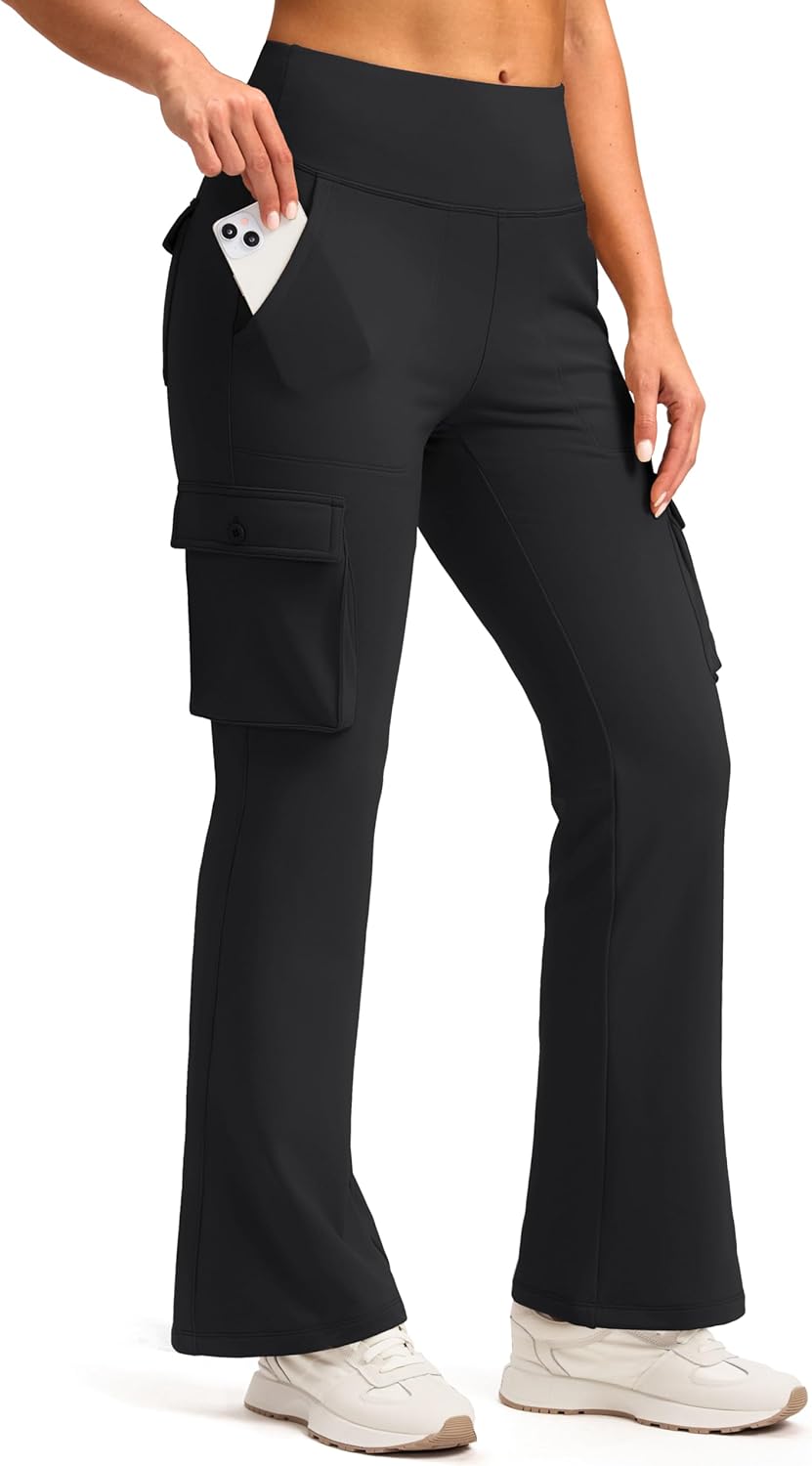 G Gradual Women's High Waist Yoga Pants with 6 Pockets for Fitness