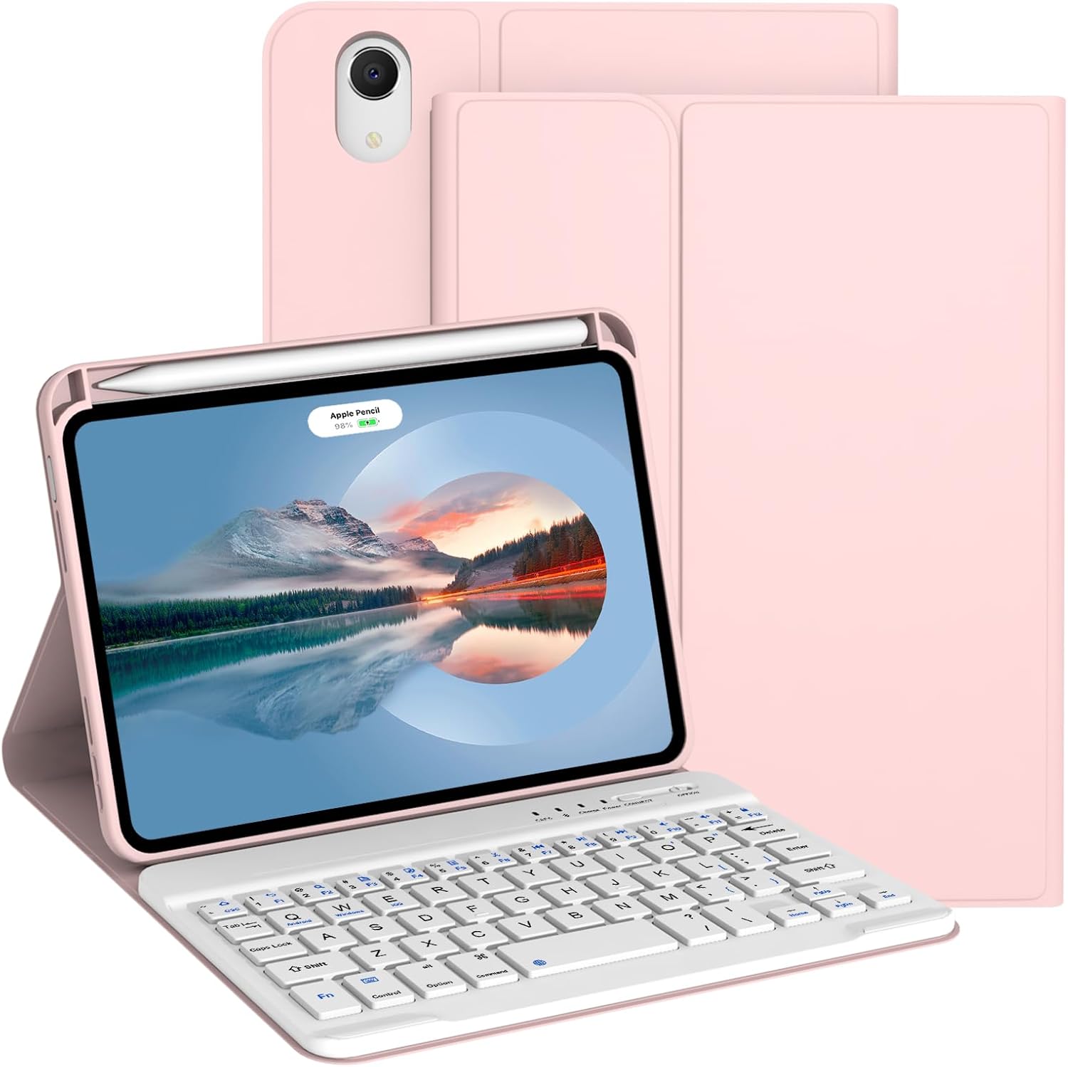 Keyboard Case for iPad Mini 7th Gen with Detachable Wireless Keyboard