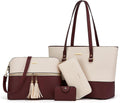 Women Fashion Handbags Set 4pcs Tote Bag Shoulder Purse