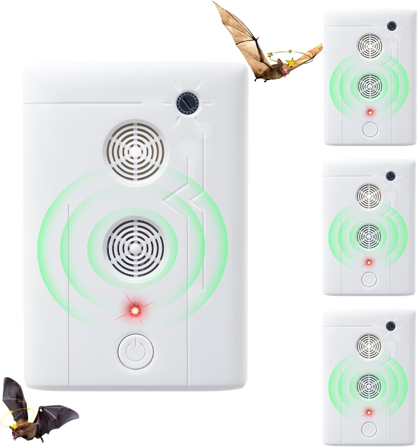 Ultrasonic Bat Repellent Devices for Indoor Use, 4 Pack