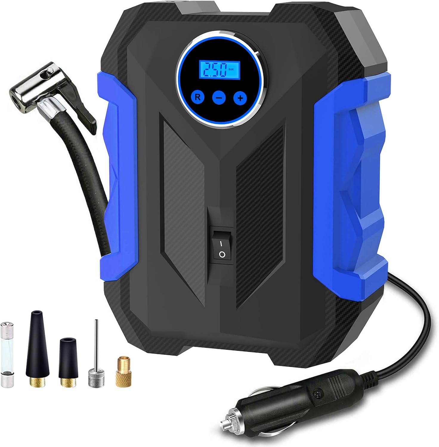 Portable Tire Inflator with LED Light - Fast Auto Pump!