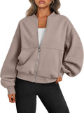 Trendy Queen Womens Zip Up Sweatshirt Jacket - Cozy Everyday Layer