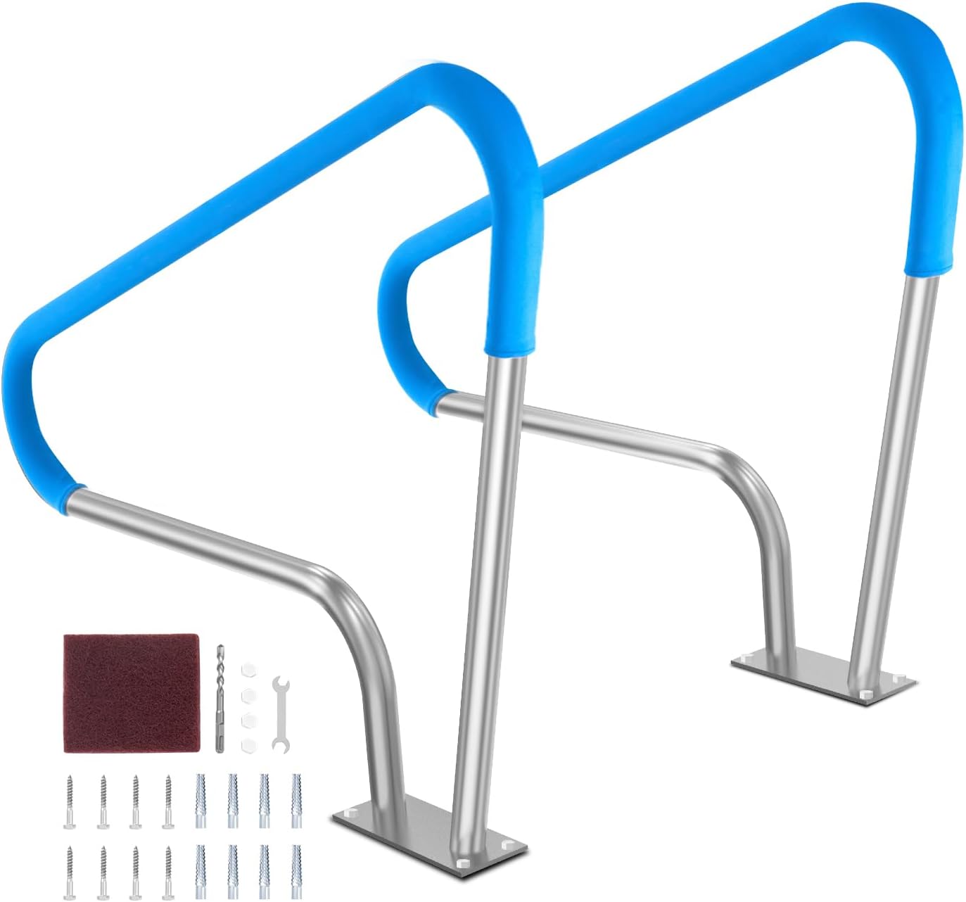 VEVOR Pool Handrail 48x36in Stainless Steel Safety Railing