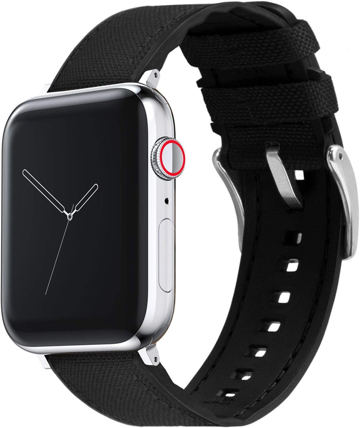 BARTON WATCH BANDS Cordura Fabric Silicone Hybrid Bands for Apple