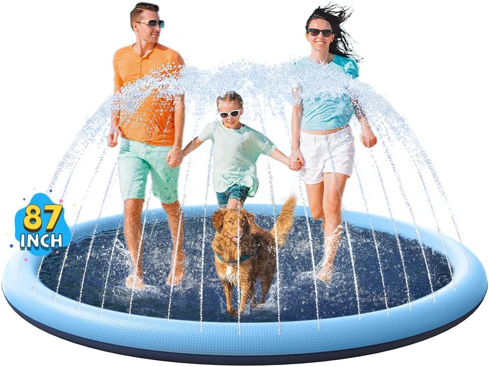 VISTOP Non-Slip Splash Pad for Kids and Dogs - Fun Summer Play