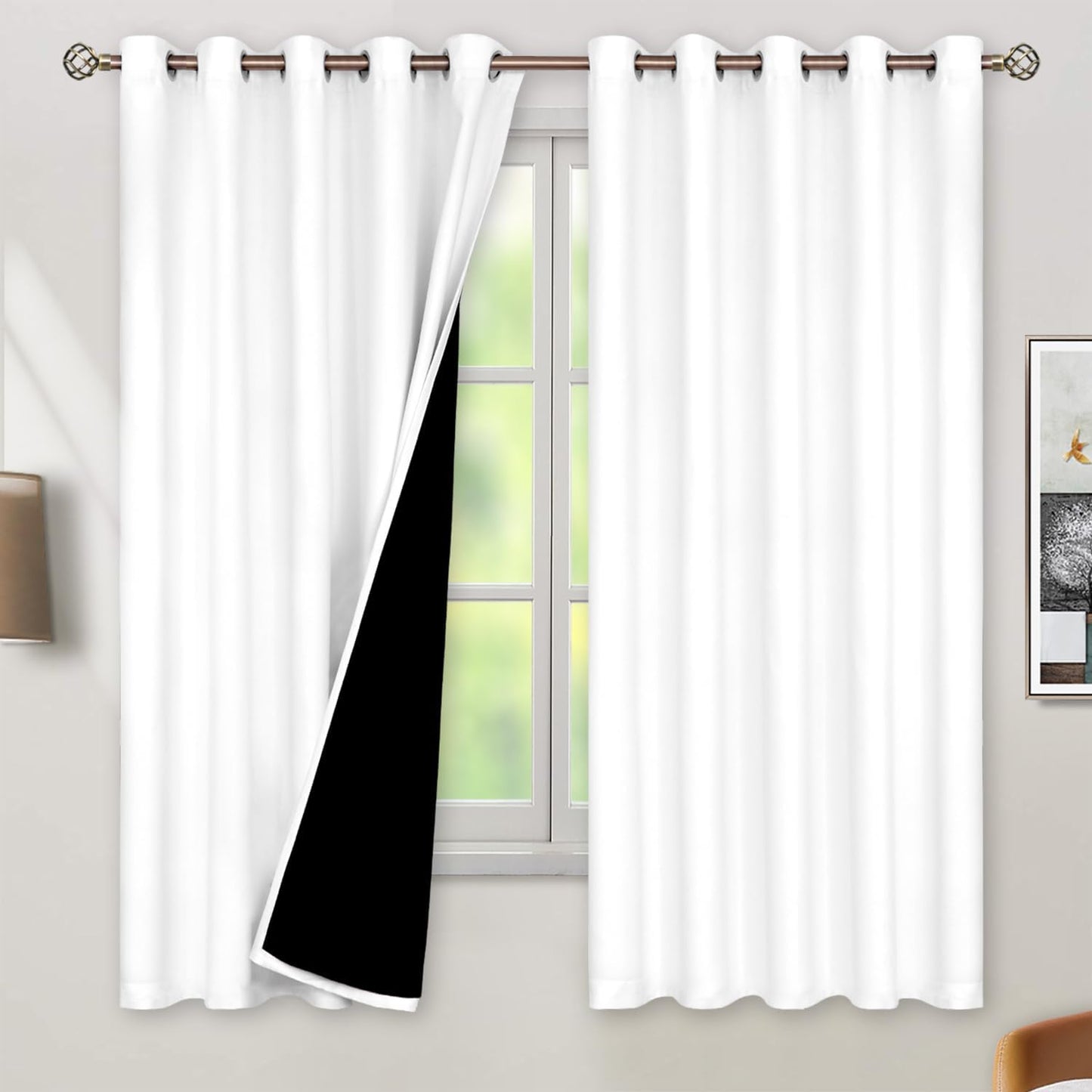 BGment Thermal Insulated Blackout Curtains for Bedroom Privacy