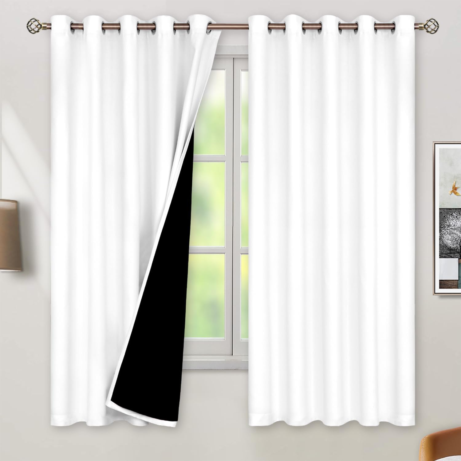 BGment Thermal Insulated Blackout Curtains for Bedroom Privacy
