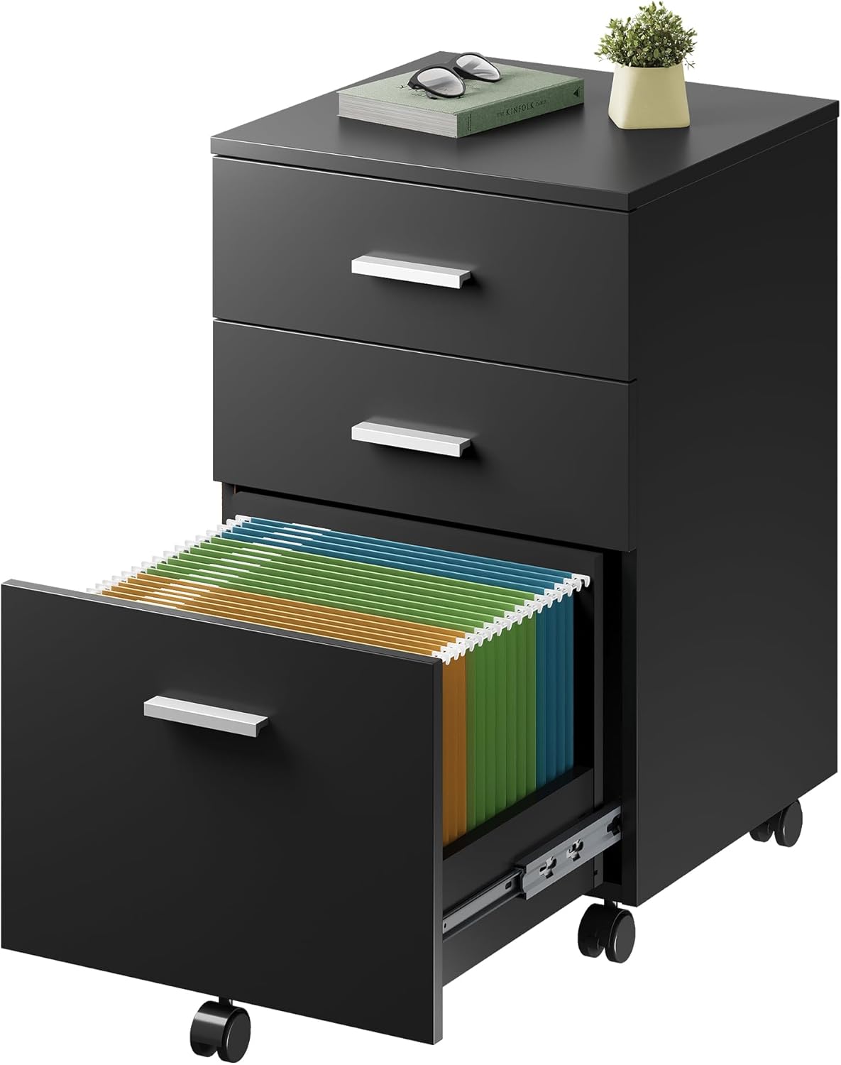 DEVAISE 3 Drawer Mobile File Cabinet - Organize with Style