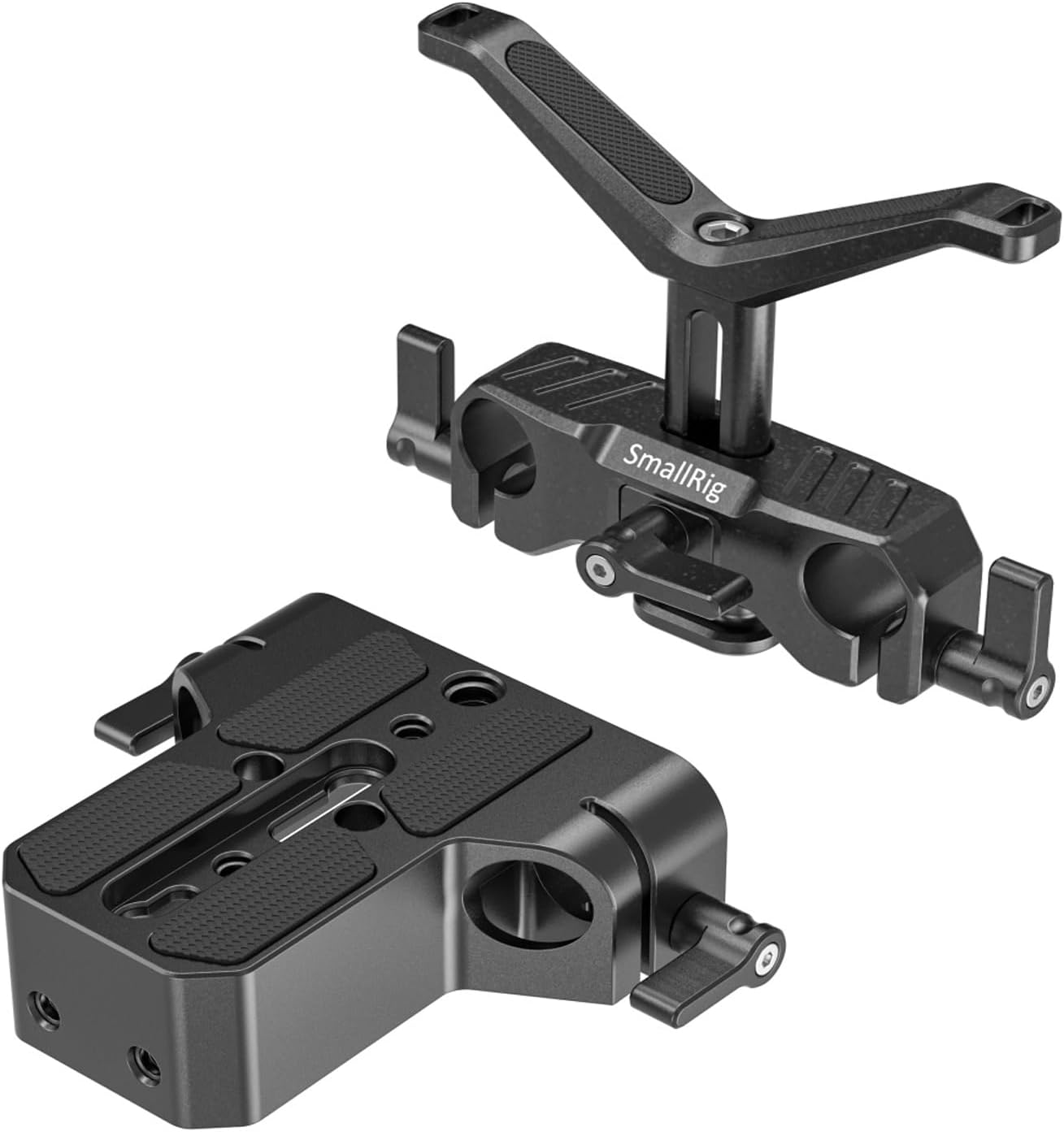 SMALLRIG Camera Base Plate Kit for 15mm Rods and Lens Support