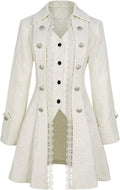 Women's Steampunk Thin Jacket Gothic Victorian Vintage Lace-trimmed