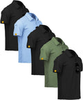 Mens Polo Shirts 5 Pack Short Sleeve Athletic Golf