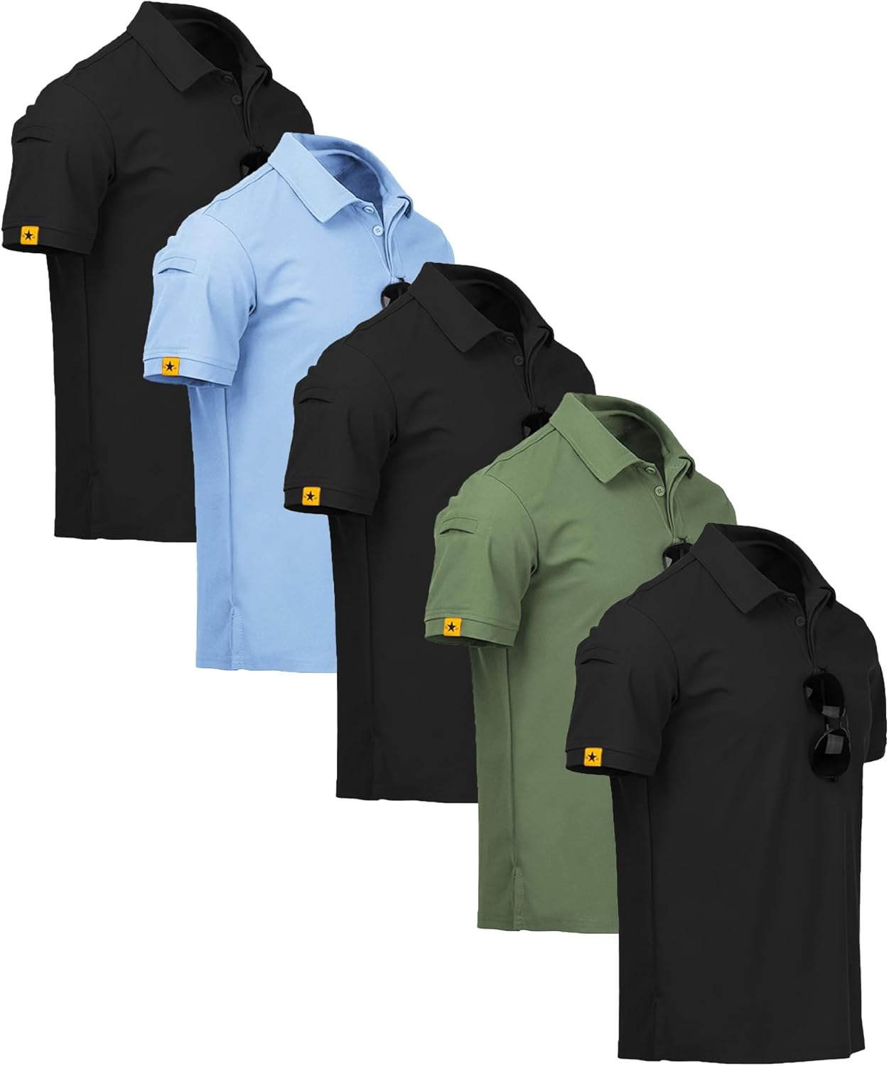 SCODI Mens Polo Shirts Short Sleeve Athletic Golf Casual T-Shirts