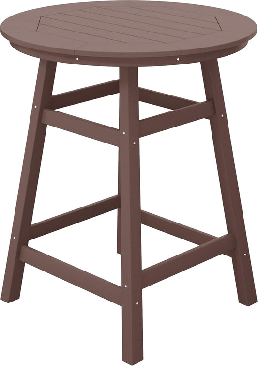 37 Round Patio Bar Table with Umbrella Hole - Elevated Outdoor Dining!