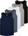 Men's Dry-Fit Muscle Tank Top 5 Pack - Breathable Workout Tees