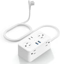 Ultra Flat Travel Power Strip with 6AC/4USB Ports