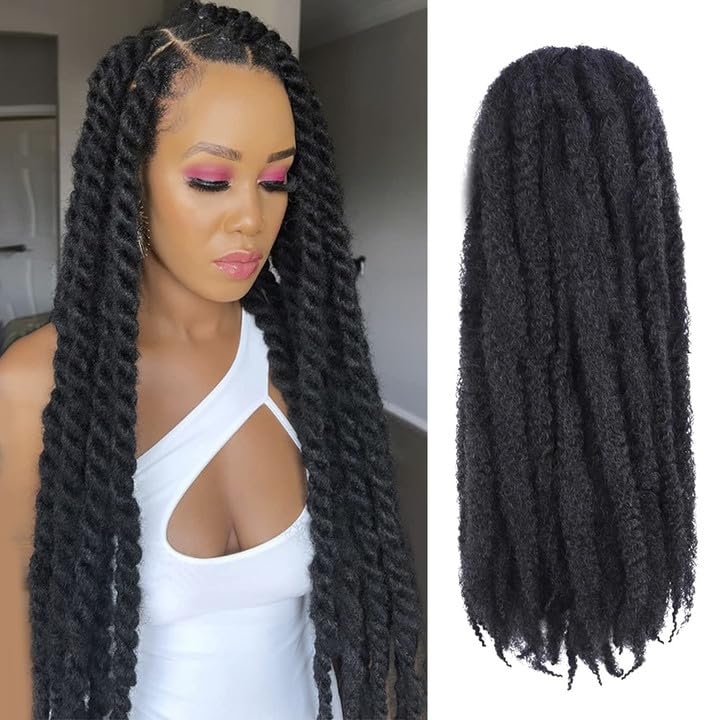 ToyoTress MarleyTwist Braiding Hair - 24 Inch Natural Black
