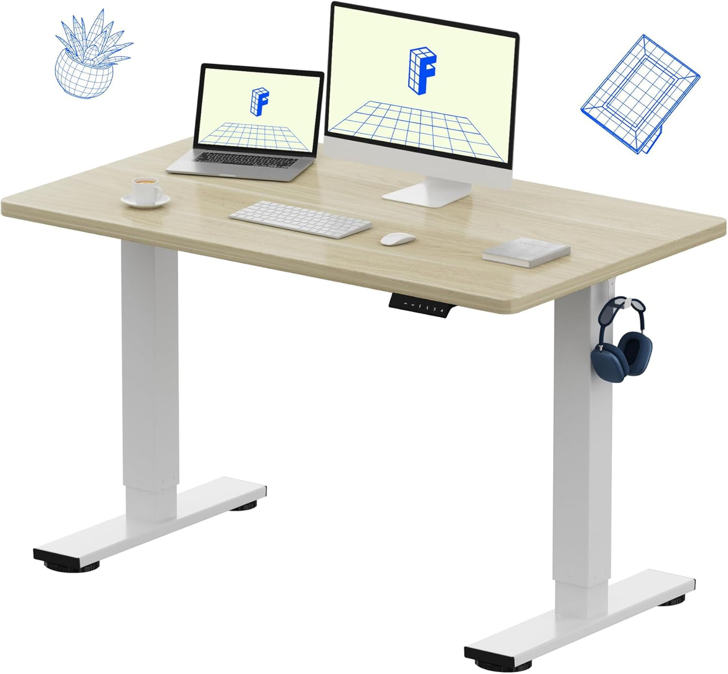 FLEXISPOT EN1 Electric Height Adjustable Desk for Home Office