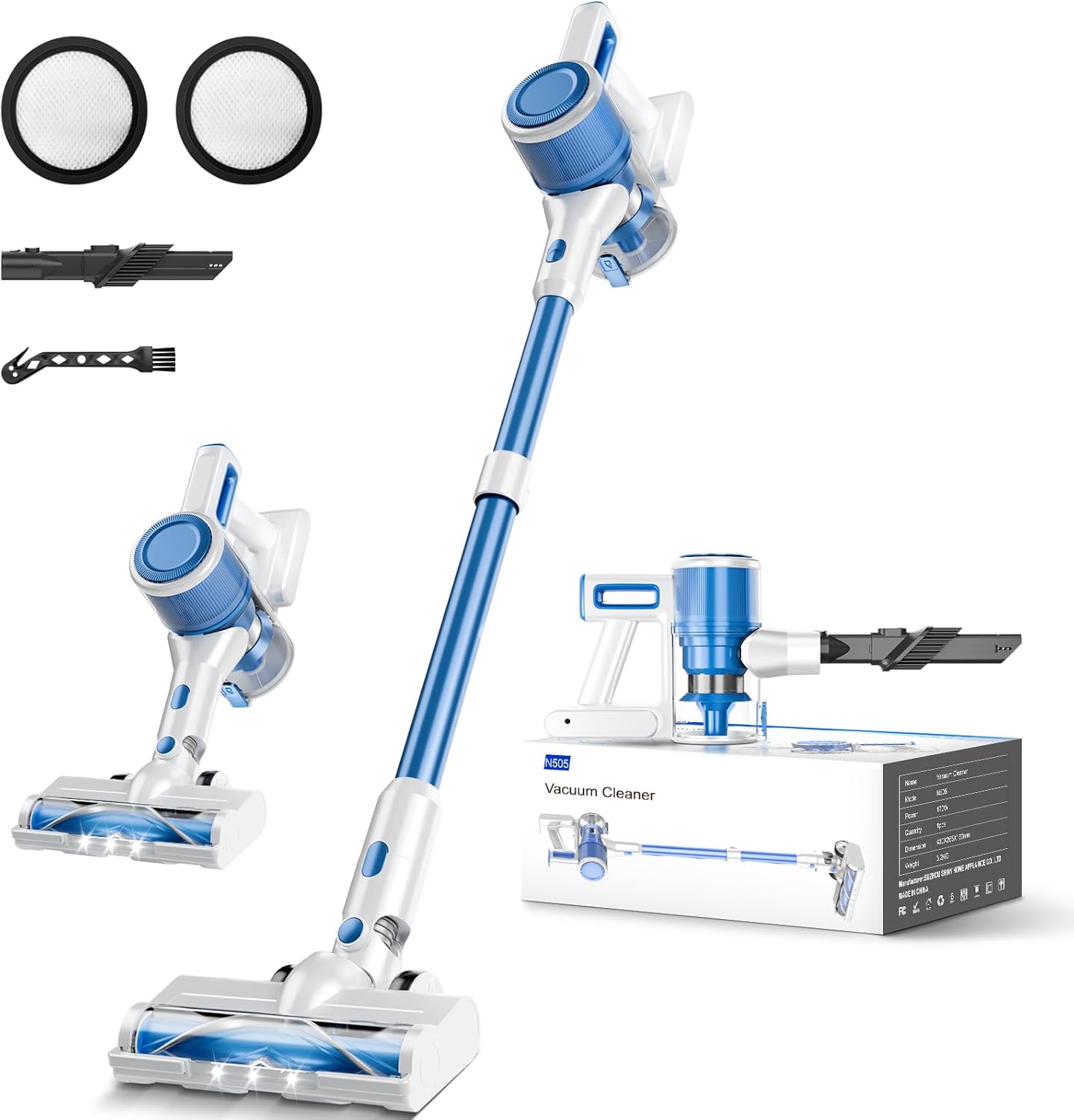 Cordless Vacuum Cleaner for Home - 40Kpa Lightweight N505