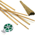 50 Pack 6ft Bamboo Plant Stakes for Garden Support - Strong, Natural