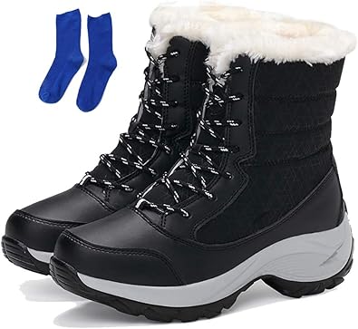 KISSOURBABY Women's Fur Lining Winter Boots for Cold Weather