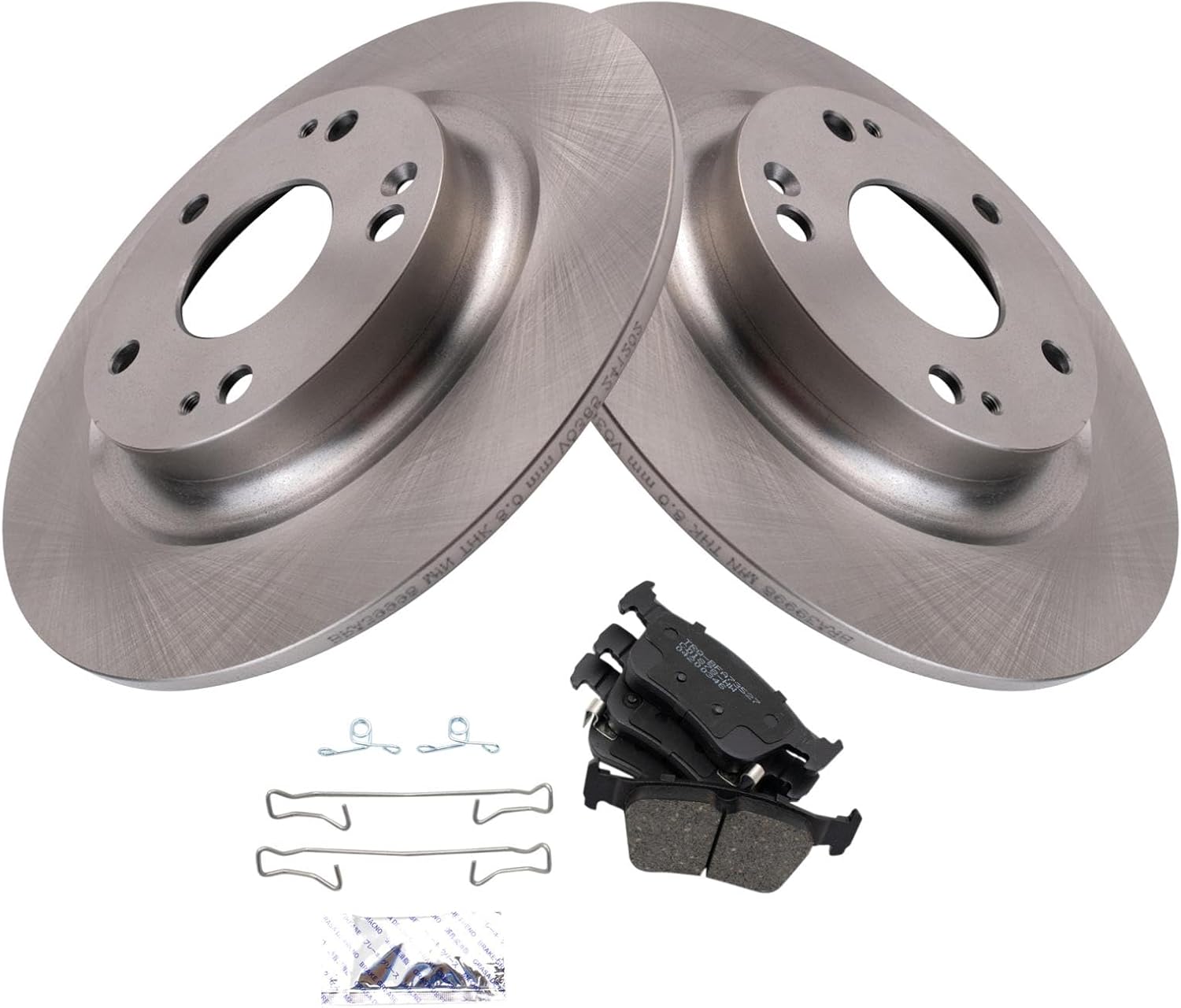 TRQ Rear Brake Pad & Rotor Kit for 2017-2020 Honda Civic
