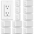 BESTTEN 100 Pack 15 Amp Decor Receptacle Outlet for Home Use
