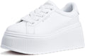 LUCKY STEP Women's Platform Fashion Sneakers - Classic Wedge Canvas