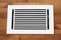 Cast Aluminum 6 x 10 Linear Bar Vent Cover with Damper - White
